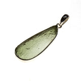 Sterling Silver Moldavite Nugget Bezel Pendant