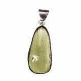 Sterling Silver Raw Moldavite Bezel Pendant