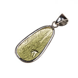 Sterling Silver Raw Moldavite Bezel Pendant