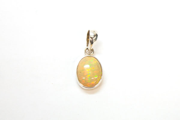 SS Ethiopian Opal Bezel Pendant