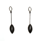 2 Leaves Glass Post Earrings