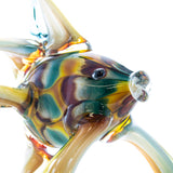 Art Glass Angelfish Cherry Green Gold