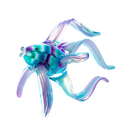 Art Glass Angelfish Purple, Green and Gold