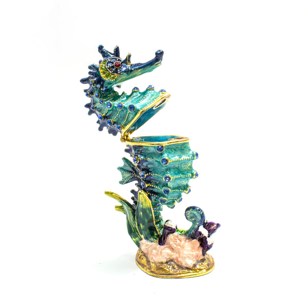 Cloisonne Box Seahorse