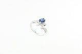 14KW Sapphire and Diamond Waves Ring