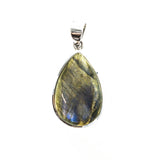 SS Madagascar Labradorite Pear Pendant