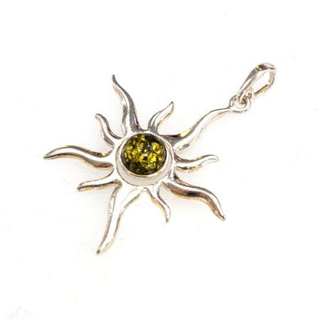 SS Leaves and Amber Berries Necklace