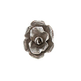 SS Sculpted & Etched Adjustable Flower Ring