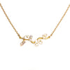 Bronze Gold Plated Keshi Pearl Jasmine Branch Necklace