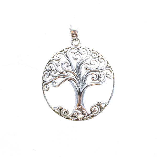 SS Curled Tree of Life Pendant (large)
