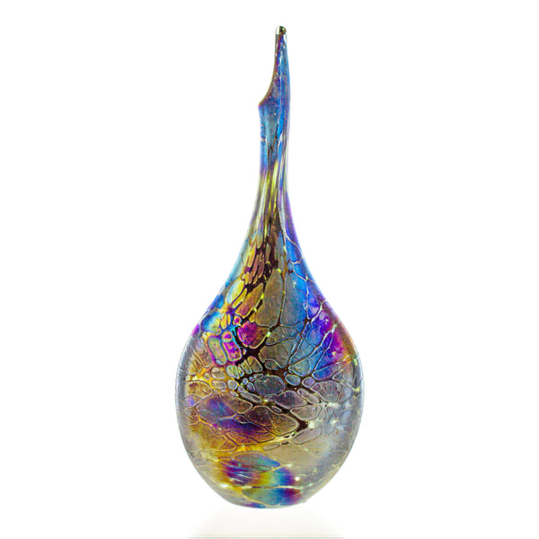 Art Glass Spider Tear Drop Vase