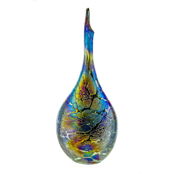 Art Glass Spider Tear Drop Vase