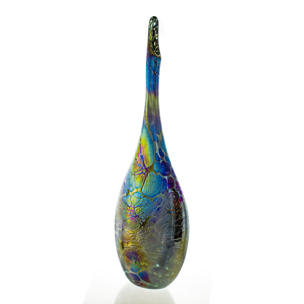 Art Glass Spider Tear Drop Vase