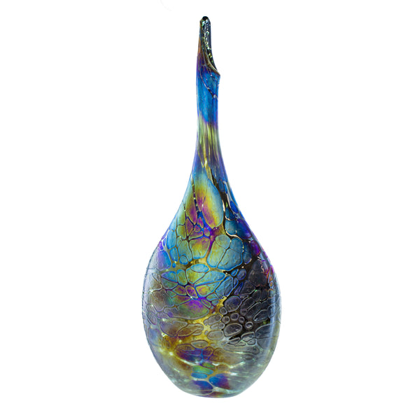 Art Glass Spider Tear Drop Vase