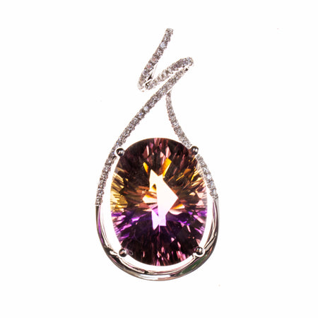 14K Yellow Gold Peridot Tsavorite Necklace