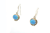 SS Created Opal Oval Twist Earrings