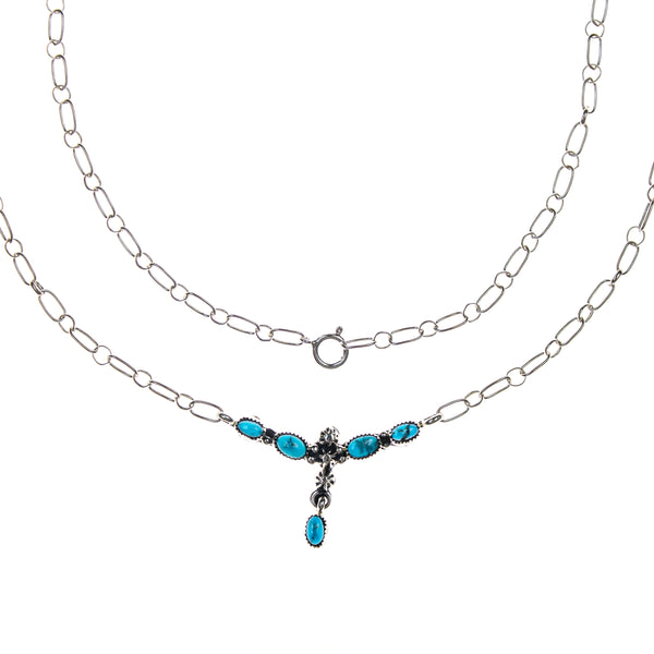 Sterling Silver Turquoise Necklace