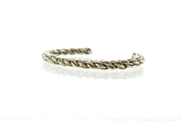 SS Rope Braid Cuff Bracelet