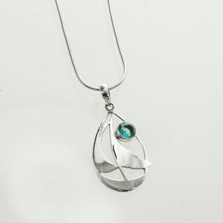 SS Jade Pear Pendant