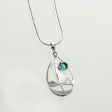 SS Blue Topaz Sailboat Necklace