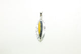 SS Bumblebee Jasper Feather Pendant