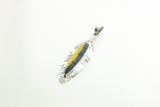 SS Bumblebee Jasper Feather Pendant