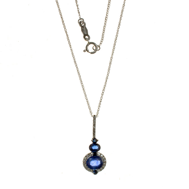 14K Sapphire Ovals Necklace