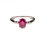 14KW Ruby Simple Band Ring