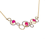 14K Rubies and Rings Necklace