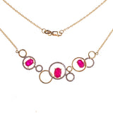 14K Rubies and Rings Necklace