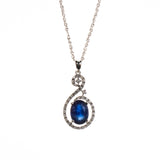 14K Sapphire Filigree Necklace