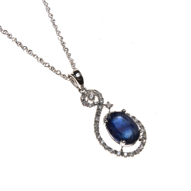 14K Sapphire Filigree Necklace