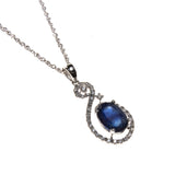 14K Sapphire Filigree Necklace