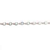 SS 14 Blue Topaz Link Bracelet
