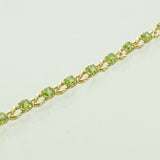 14K Peridot Oval Bracelet