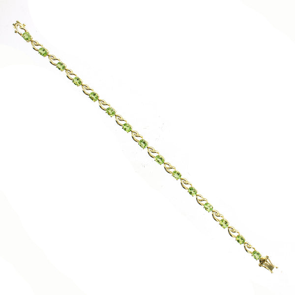14K Peridot Oval Bracelet