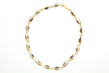 14K Garnet Oval Bezel Bracelet