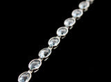 14KW Aquamarine Bezel Bracelet