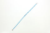 14KW Blue Topaz Bezel Bracelet