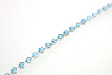 14KW Blue Topaz Bezel Bracelet