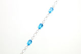 14KW Blue Topaz Helix Bracelet