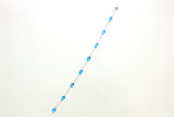 14KW Blue Topaz Helix Bracelet