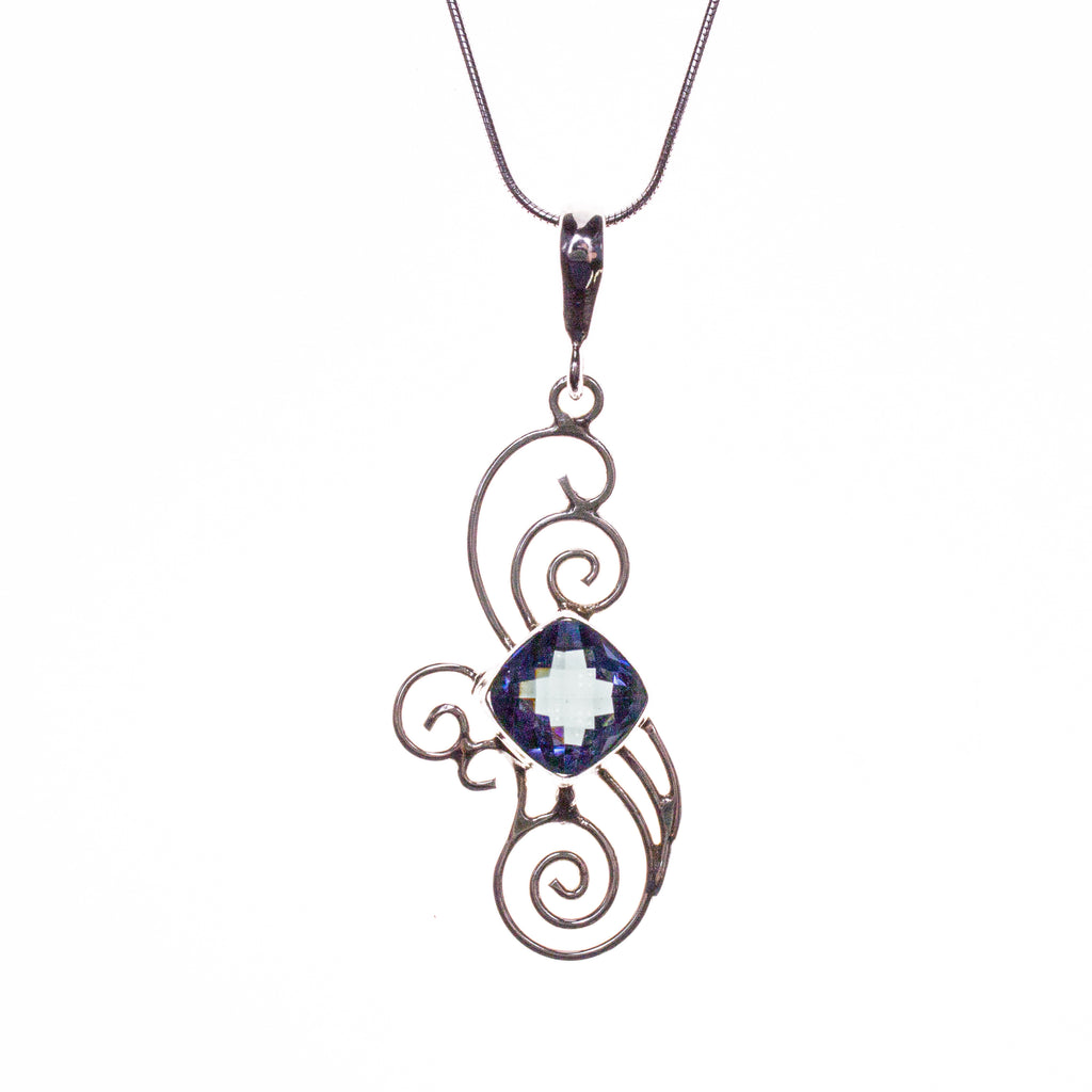 Sterling Silver Neptune Topaz Necklace