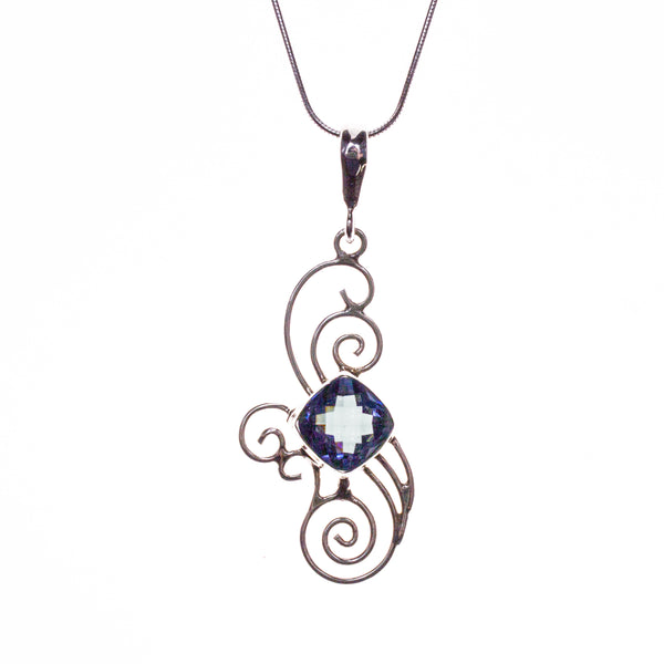 Sterling Silver Neptune Topaz Necklace