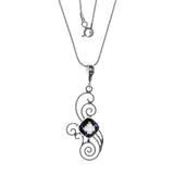 Sterling Silver Neptune Topaz Necklace