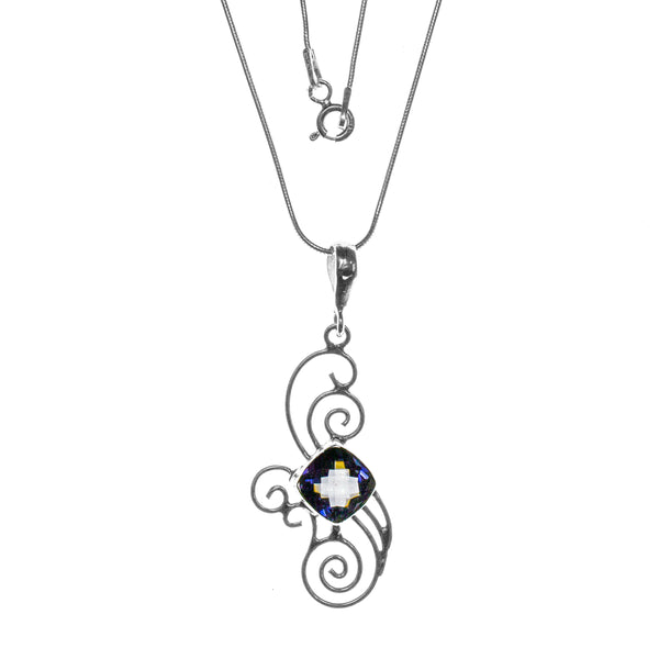 Sterling Silver Neptune Topaz Necklace