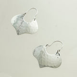SS Wavy Hammered Hoop Earrings
