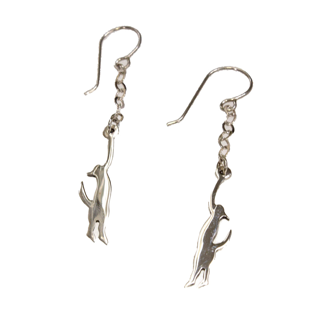 SS Dangling Cat Earrings