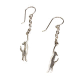 SS Dangling Cat Earrings