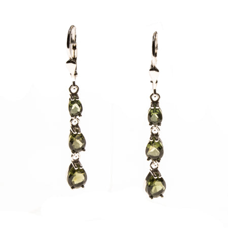 SS Amber Moon and Star Dangle Earrings